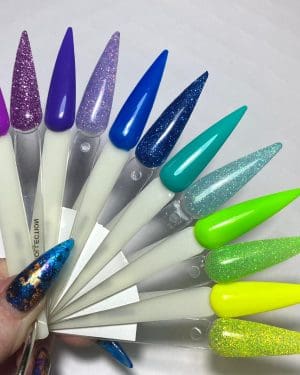 Gems gel polish Taste The Rainbow collection plus Elite Glitters