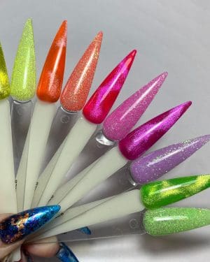 Gems gel polish Tropical collection plus Elite glitters