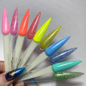 Gems gel polish Pretty In Spring collection plus Elite Glitters