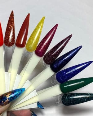 Gems gel polish Fall into Autumn collection plus Elite glitters