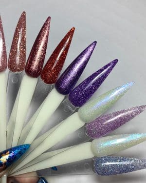 Gems gel polish Glamour collection plus Elite glitters