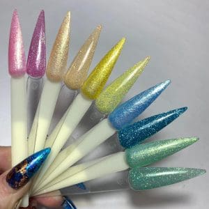 Gems gel polish Mermaid collection plus Elite Glitters