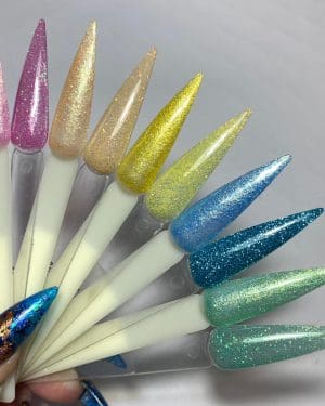 Gems gel polish Mermaid collection plus Elite Glitters
