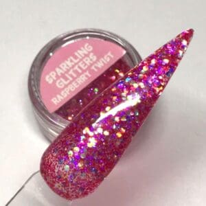 Sparkling glitter Raspberry twist