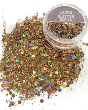 Lazer glitter amber