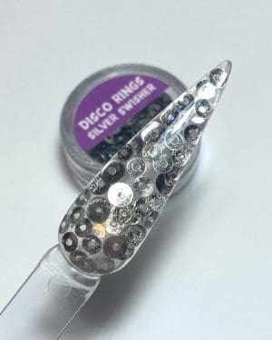 Disco rings Silver swisher