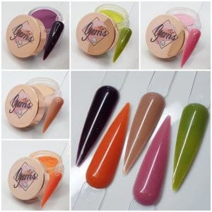 Gems coloured acrylic Falling leaves collection