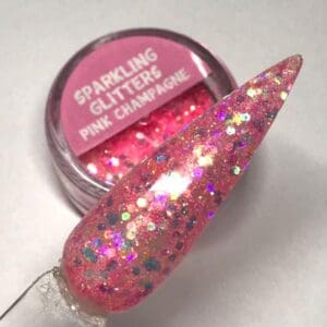 Sparkling glitter Pink champagne