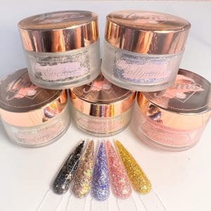 Gems glitter acrylic All wrapped up collection