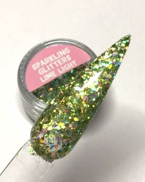 Sparkling glitter Lime light