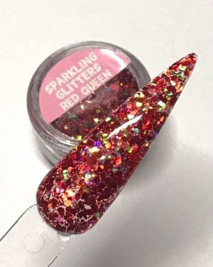 Sparkling glitter Red queen