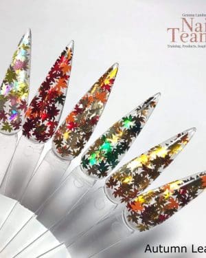 Autumn leaves metallic collection