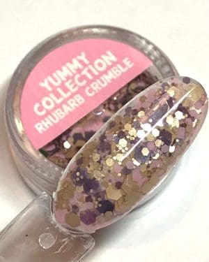Yummy collection glitter Rhubarb crumble