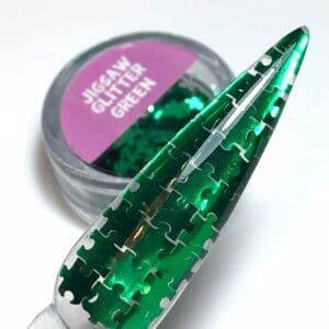 Jigsaw glitter Green