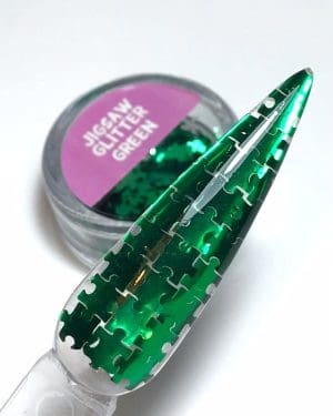 Jigsaw glitter Green