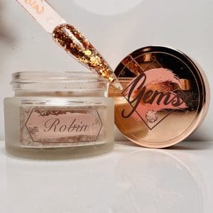 Gems glitter acrylic Robin