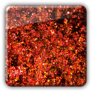 Chameleon flakes red