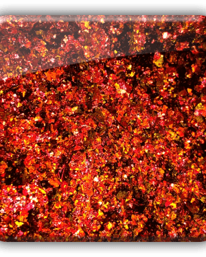 Chameleon flakes red