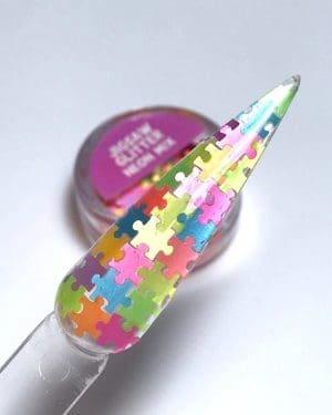 Jigsaw glitter Neon mix
