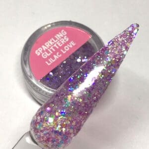 Sparkling glitter Lilac love