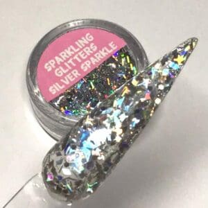 Sparkling glitter Silver sparkle