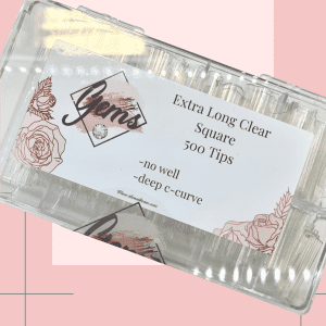 Gems Extra Long Clear Square Tips - 500