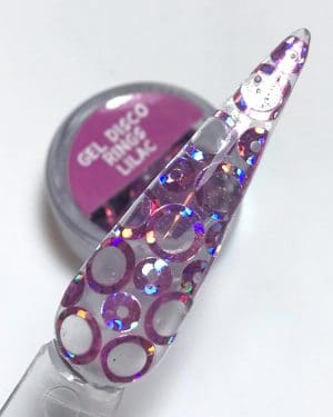 Gel disco rings Lilac