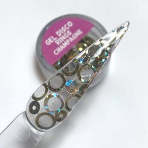 Gel disco rings Champagne