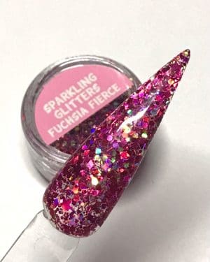 Sparkling glitter Fuchsia fierce