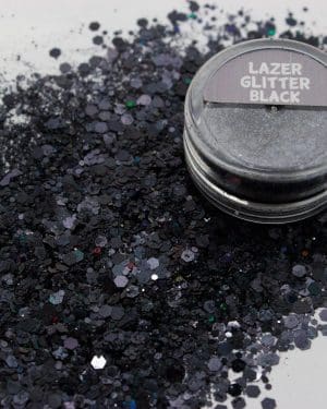 Lazer glitter black