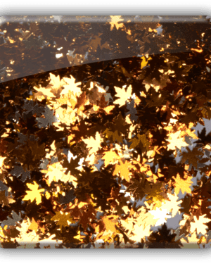 Autumn leaves metallic hazel