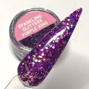 Sparkling glitter Purple king