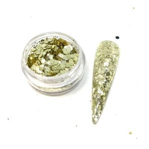 Metallic glitter White gold