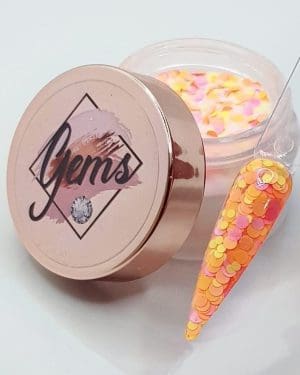 Gems Glitter Acrylic Paisley