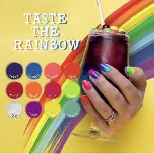 Gems gel polish Taste the Rainbow collection