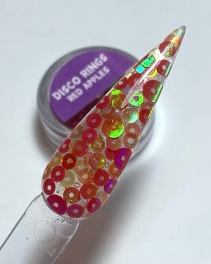 Disco rings Red apples