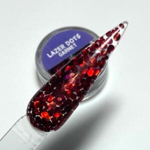 Lazer glitter dots garnet