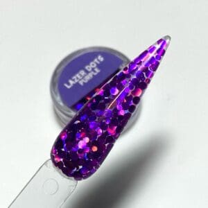 Lazer glitter dots Purple