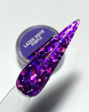 Lazer glitter dots Purple
