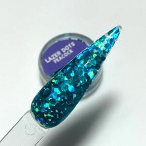 Lazer glitter dots Peacock