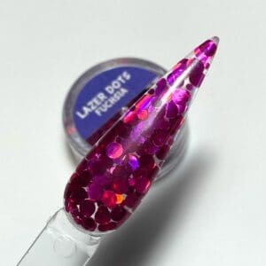 Lazer glitter dots Fuchsia