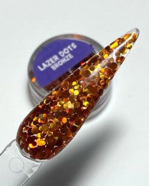 Lazer glitter dots Bronze