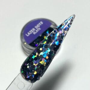 Lazer glitter dots Slate