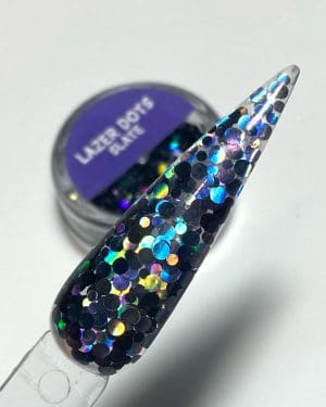Lazer glitter dots Slate