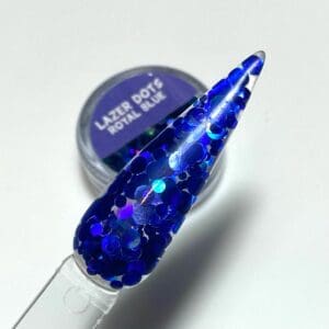 Lazer glitter dots Royal blue