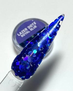 Lazer glitter dots Royal blue