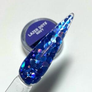 Lazer glitter dots Navy