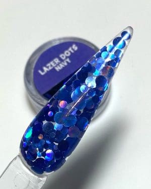 Lazer glitter dots Navy