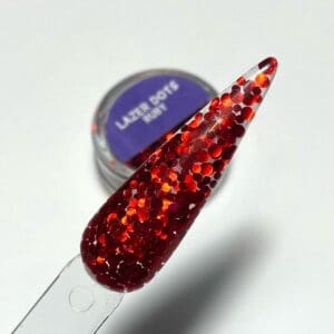 Lazer glitter dots Ruby