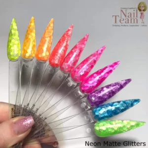 Neon matte mix glitters